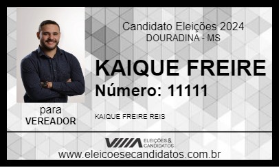 Candidato KAIQUE FREIRE 2024 - DOURADINA - Eleições