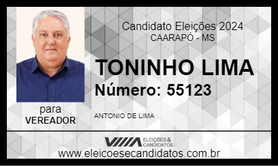 Candidato TONINHO LIMA 2024 - CAARAPÓ - Eleições