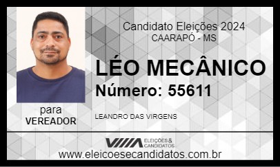 Candidato LÉO MECÂNICO 2024 - CAARAPÓ - Eleições