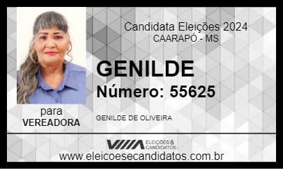 Candidato GENILDE 2024 - CAARAPÓ - Eleições