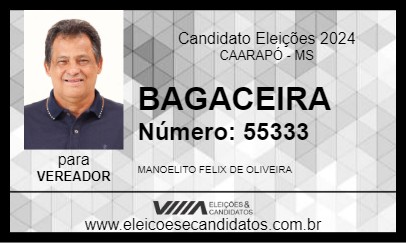 Candidato BAGACEIRA 2024 - CAARAPÓ - Eleições