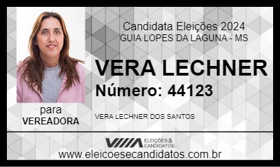 Candidato VERA LECHNER 2024 - GUIA LOPES DA LAGUNA - Eleições