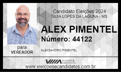 Candidato ALEX PIMENTEL 2024 - GUIA LOPES DA LAGUNA - Eleições