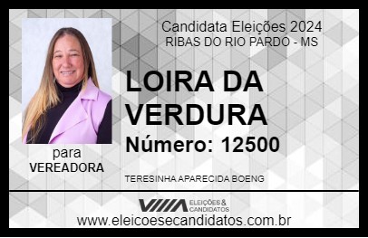 Candidato LOIRA DA VERDURA 2024 - RIBAS DO RIO PARDO - Eleições