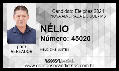 Candidato NÉLIO 2024 - NOVA ALVORADA DO SUL - Eleições