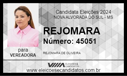 Candidato REJOMARA 2024 - NOVA ALVORADA DO SUL - Eleições