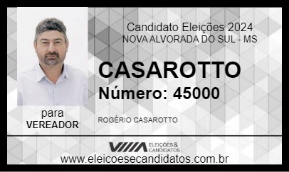 Candidato CASAROTTO 2024 - NOVA ALVORADA DO SUL - Eleições