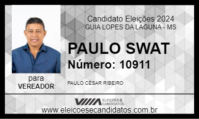 Candidato PAULO SWAT 2024 - GUIA LOPES DA LAGUNA - Eleições