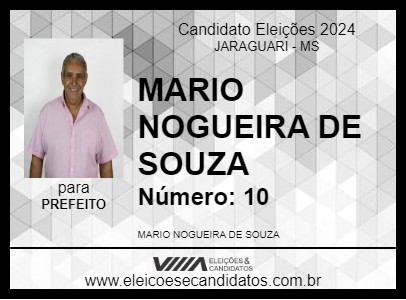 Candidato MARIO NOGUEIRA 2024 - JARAGUARI - Eleições