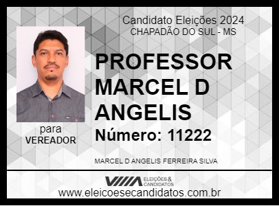 Candidato PROFESSOR MARCEL D  ANGELIS 2024 - CHAPADÃO DO SUL - Eleições