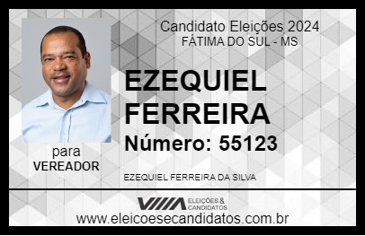 Candidato EZEQUIEL FERREIRA 2024 - FÁTIMA DO SUL - Eleições