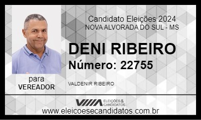 Candidato DENI RIBEIRO 2024 - NOVA ALVORADA DO SUL - Eleições