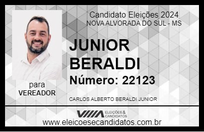 Candidato JUNIOR BERALDI 2024 - NOVA ALVORADA DO SUL - Eleições