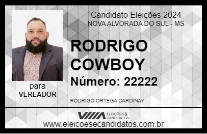 Candidato RODRIGO COWBOY 2024 - NOVA ALVORADA DO SUL - Eleições