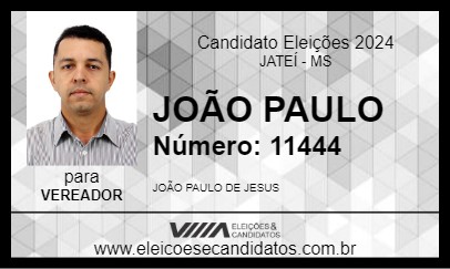 Candidato JOÃO PAULO 2024 - JATEÍ - Eleições