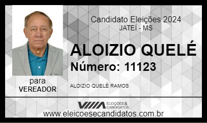 Candidato ALOIZIO QUELÉ 2024 - JATEÍ - Eleições