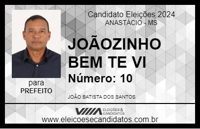 Candidato JOÃOZINHO BEM TE VI 2024 - ANASTÁCIO - Eleições