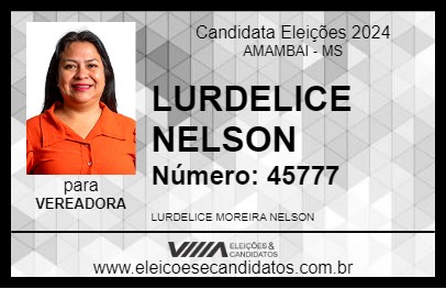 Candidato LURDELICE NELSON 2024 - AMAMBAI - Eleições