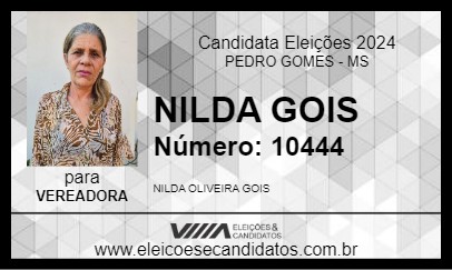 Candidato NILDA GOIS 2024 - PEDRO GOMES - Eleições