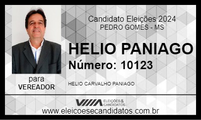 Candidato HELIO PANIAGO 2024 - PEDRO GOMES - Eleições