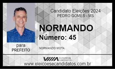 Candidato NORMANDO 2024 - PEDRO GOMES - Eleições