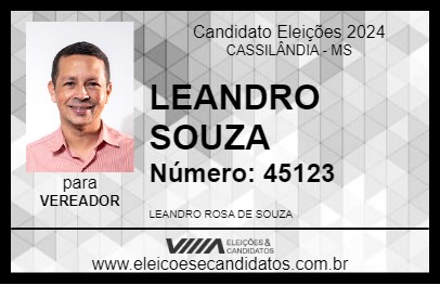 Candidato LEANDRO SOUZA 2024 - CASSILÂNDIA - Eleições