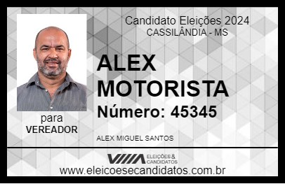 Candidato ALEX MOTORISTA 2024 - CASSILÂNDIA - Eleições