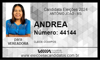 Candidato ANDREA 2024 - ANTÔNIO JOÃO - Eleições