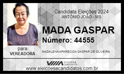 Candidato MADA GASPAR 2024 - ANTÔNIO JOÃO - Eleições