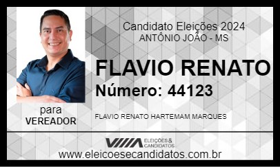 Candidato FLAVIO RENATO 2024 - ANTÔNIO JOÃO - Eleições