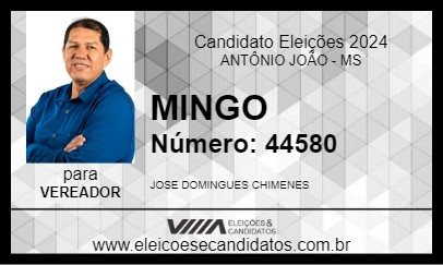 Candidato MINGO 2024 - ANTÔNIO JOÃO - Eleições