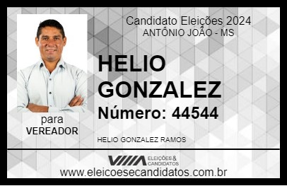 Candidato HELIO GONZALEZ 2024 - ANTÔNIO JOÃO - Eleições