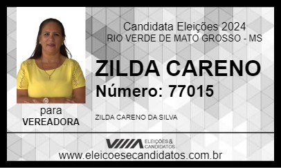 Candidato ZILDA CARENO 2024 - RIO VERDE DE MATO GROSSO - Eleições