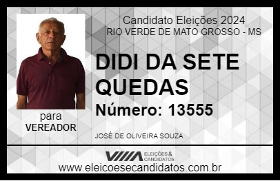 Candidato DIDI DA SETE QUEDAS 2024 - RIO VERDE DE MATO GROSSO - Eleições