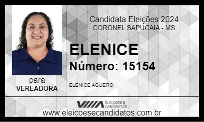 Candidato ELENICE 2024 - CORONEL SAPUCAIA - Eleições