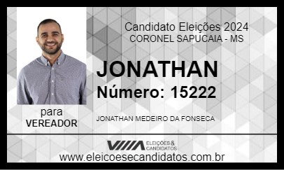 Candidato JONATHAN 2024 - CORONEL SAPUCAIA - Eleições