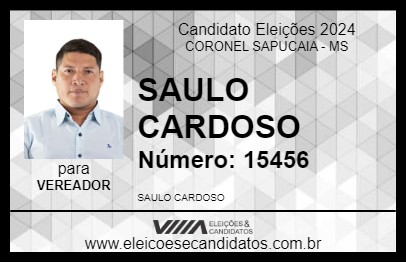 Candidato SAULO CARDOSO 2024 - CORONEL SAPUCAIA - Eleições