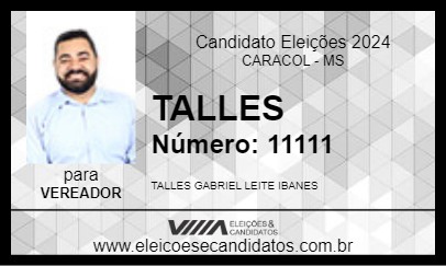 Candidato TALLES 2024 - CARACOL - Eleições