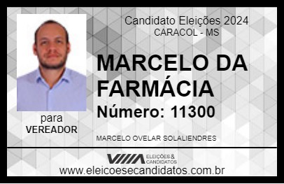 Candidato MARCELO DA FARMÁCIA 2024 - CARACOL - Eleições