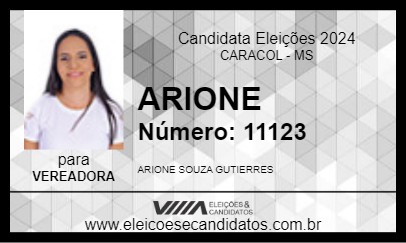 Candidato ARIONE 2024 - CARACOL - Eleições