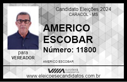 Candidato AMERICO ESCOBAR 2024 - CARACOL - Eleições