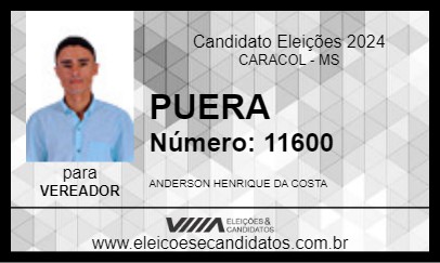 Candidato PUERA 2024 - CARACOL - Eleições