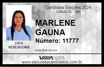 Candidato MARLENE GAUNA 2024 - CARACOL - Eleições