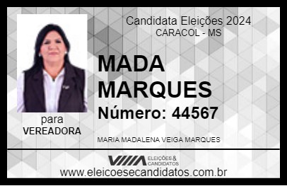 Candidato MADA MARQUES 2024 - CARACOL - Eleições