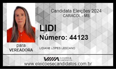 Candidato LIDI 2024 - CARACOL - Eleições