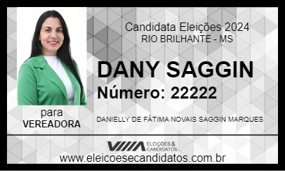 Candidato DANY SAGGIN 2024 - RIO BRILHANTE - Eleições