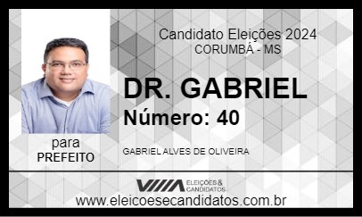 Candidato DR. GABRIEL 2024 - CORUMBÁ - Eleições