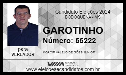 Candidato GAROTINHO 2024 - BODOQUENA - Eleições