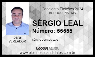 Candidato SÉRGIO LEAL 2024 - BODOQUENA - Eleições