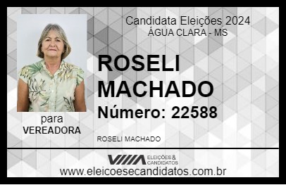 Candidato ROSELI MACHADO 2024 - ÁGUA CLARA - Eleições